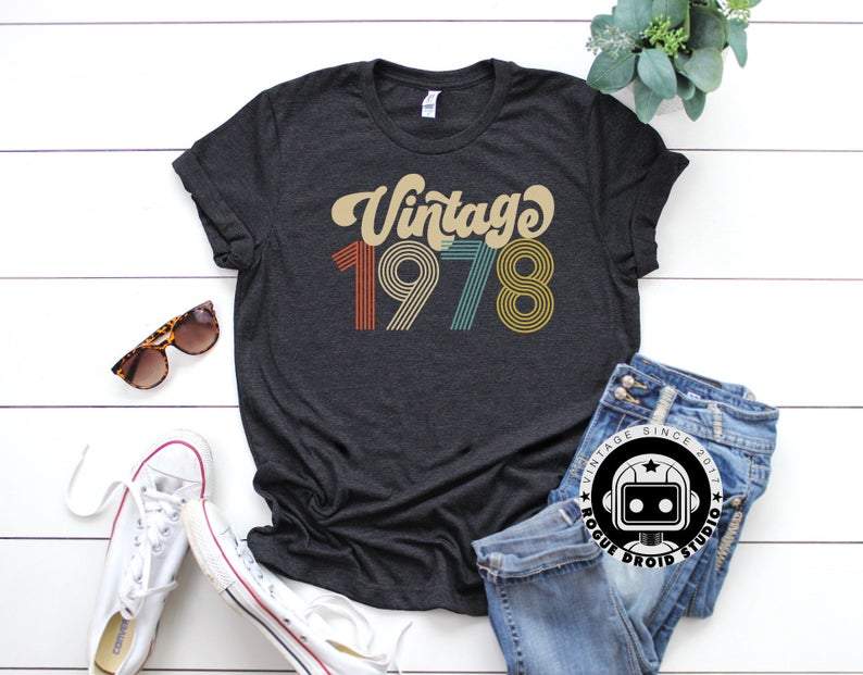 Vintage 1978 Birthday Gift Shirt, 43th Birthday Vintage Shirt, Gift For Her For Him Unisex T-Shirt KM0904