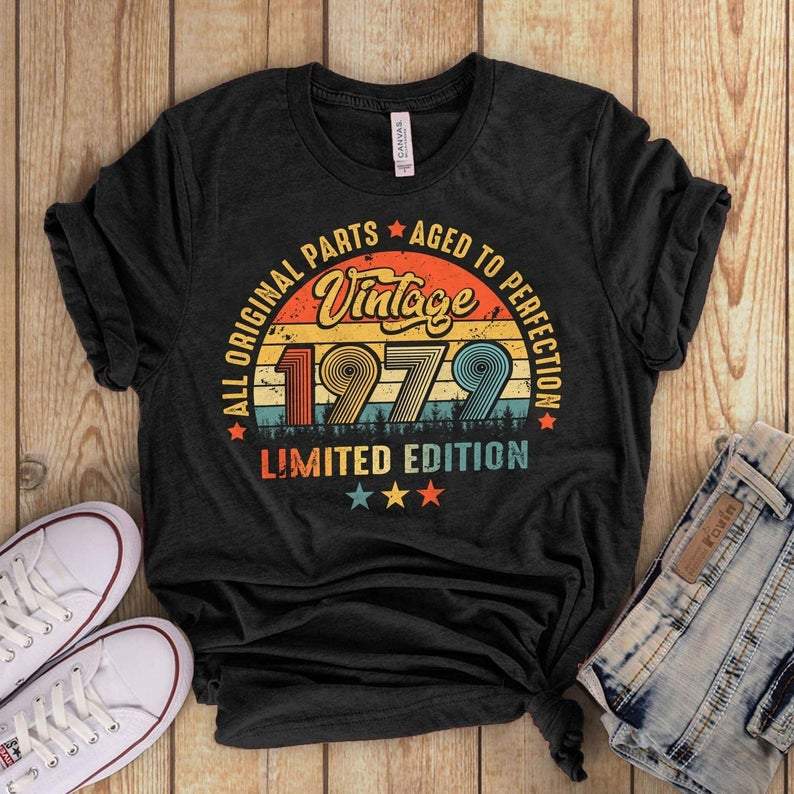 Vintage 1979 All Original Parts, Birthday Gifts Idea, Gift For Her For Him Unisex T-Shirt KM0704