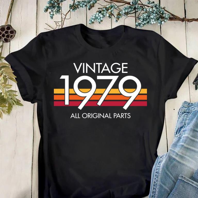 Vintage 1979 Birthday Gift, Original Parts, Birthday Gifts For Him For Her Unisex T-Shirt KM0704