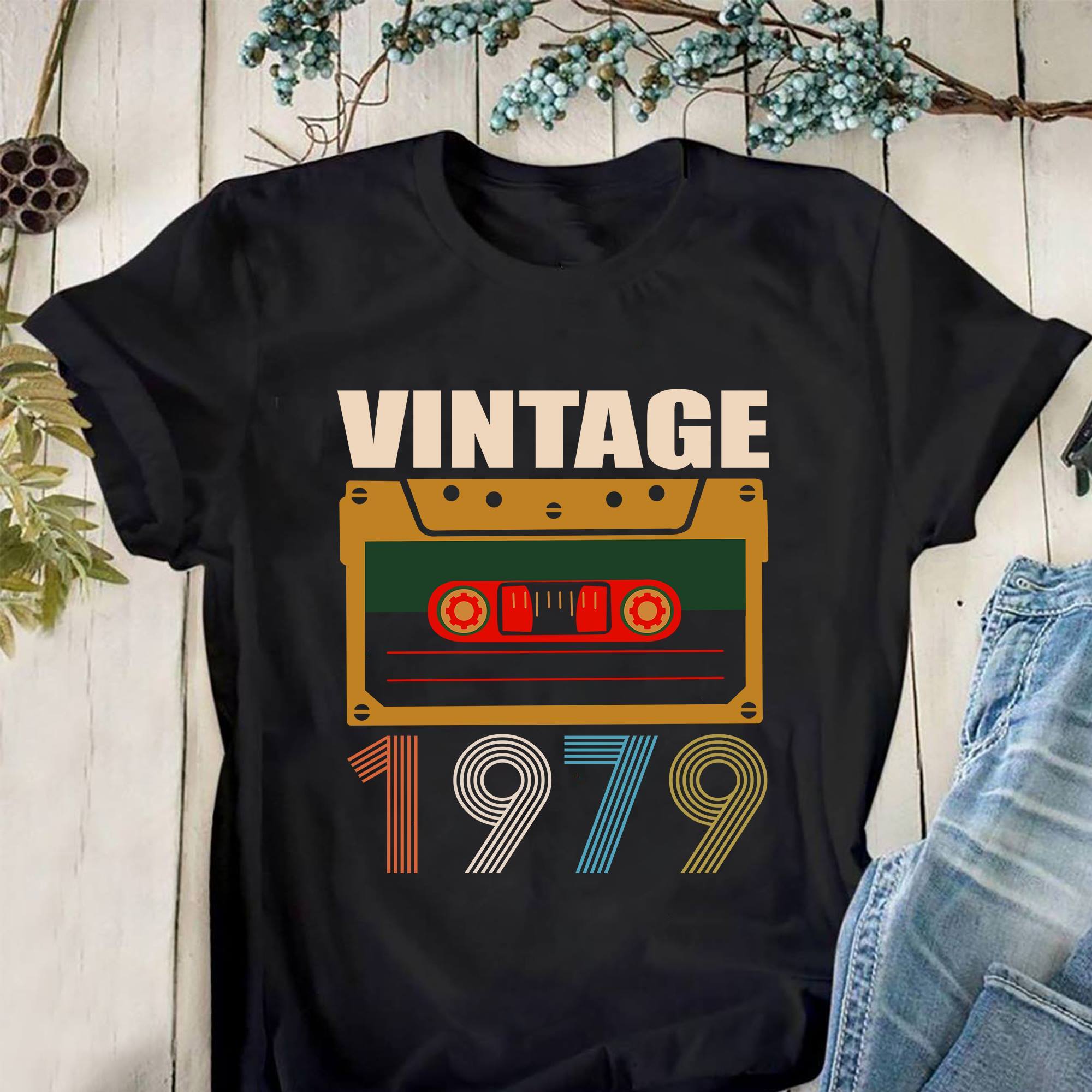 Vintage 1979 Cassette, Birthday Gifts Idea, Gift For Her For Him Unisex T-Shirt KM0704