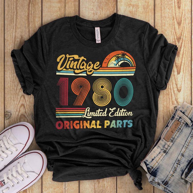 Vintage 1980 Birthday Shirt, 41st Birthday Gifts Shirt, Gift For Him, Gift For Her, Classic 1980 Unisex T-Shirt