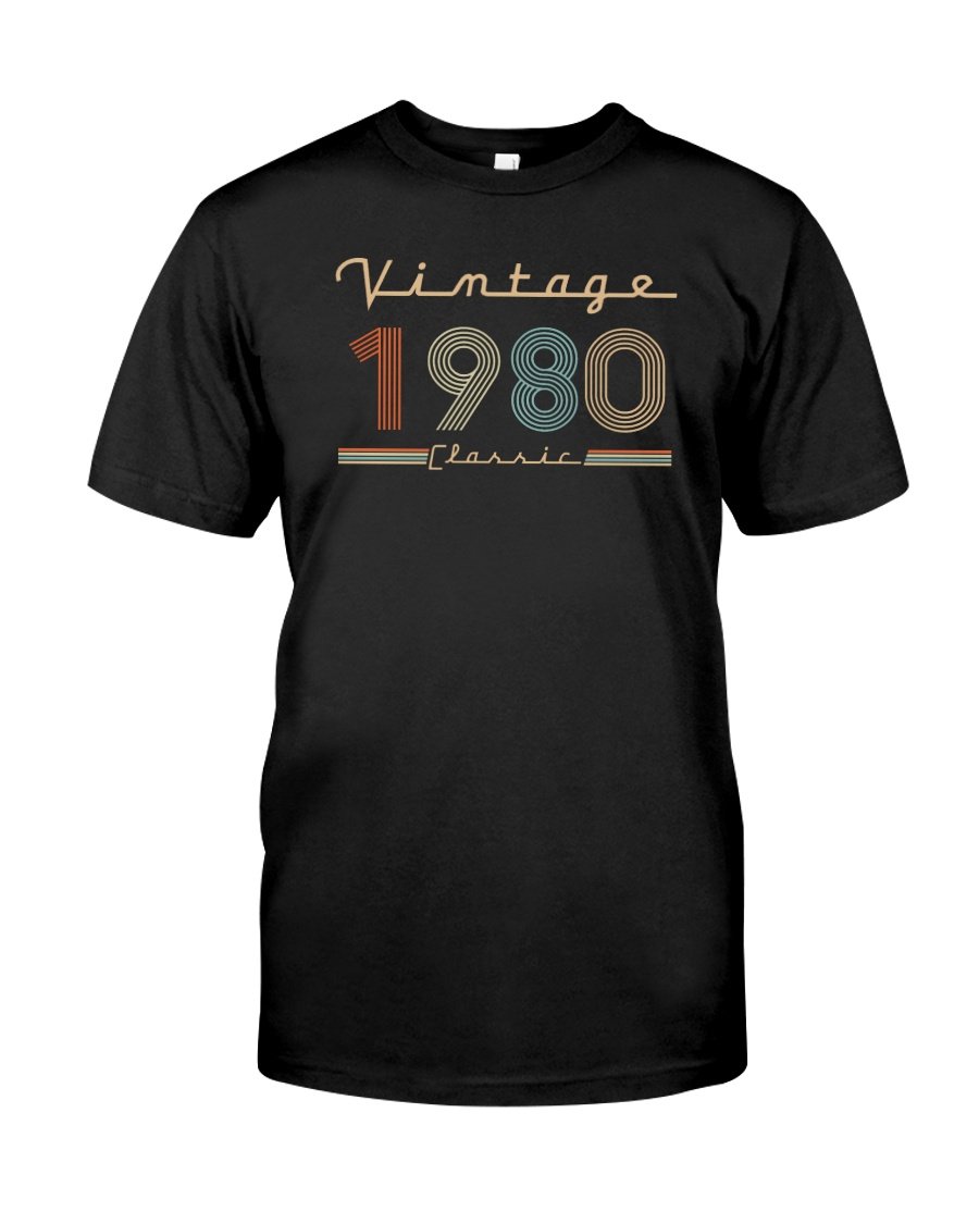 Vintage 1980 Classic, 41st Birthday Gifts For Him For Her, Birthday Unisex T-Shirt KM0704