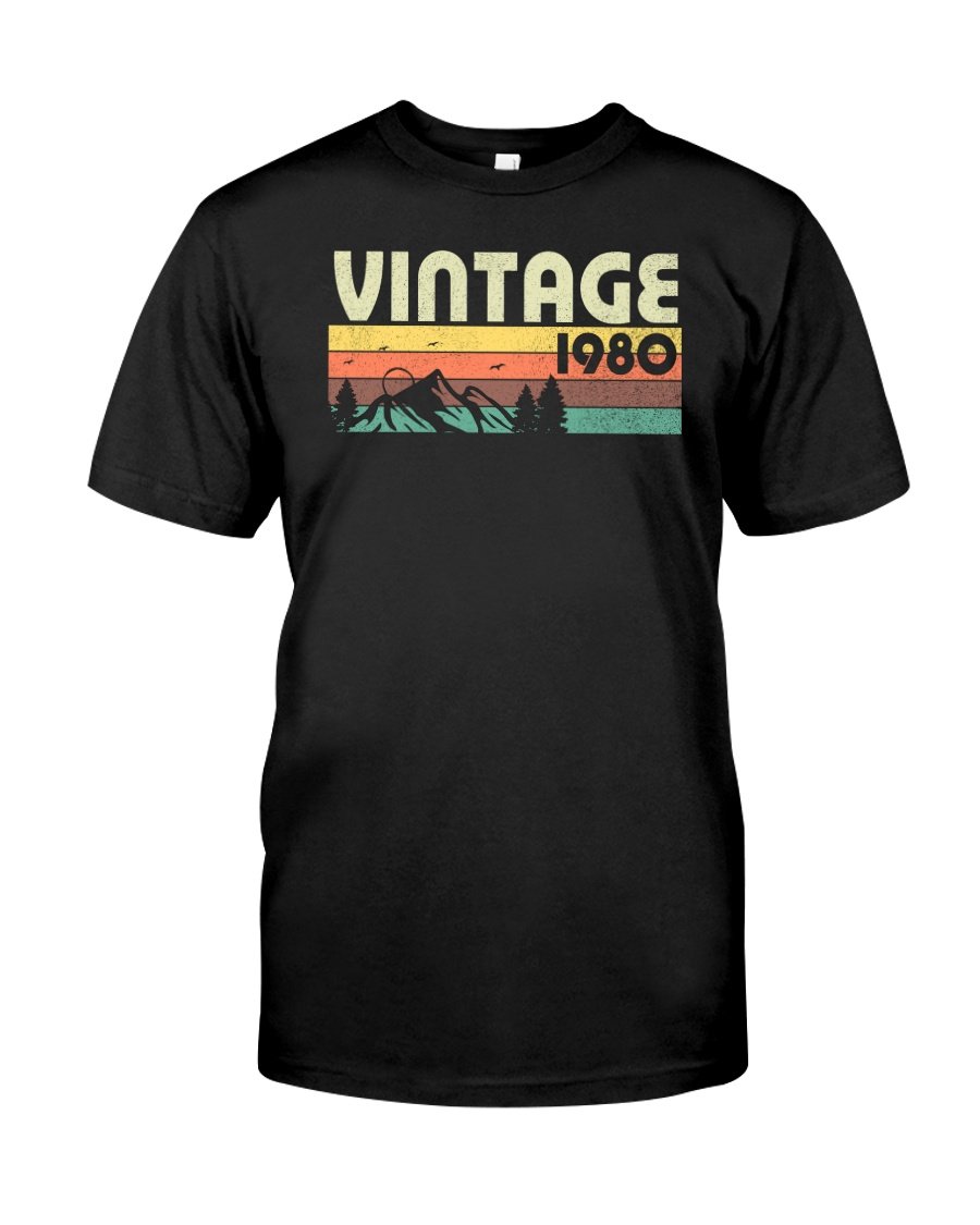 Vintage 1980 V3, 41st Birthday Gifts For Him For Her, Birthday Unisex T-Shirt KM0704