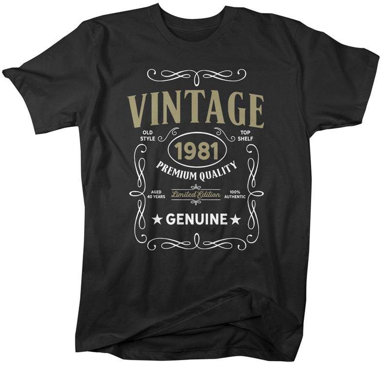 Vintage 1981 Premium Quality Genuine, Birthday Shirt, Birthday Gifts Idea, Gift For Her For Him Unisex T-Shirt KM0804