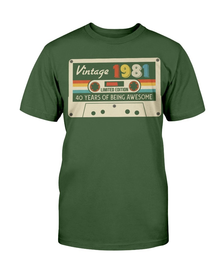 Vintage 1981 Shirt, 40th Years Of Being Awesome, Birthday Gifts Idea, Gift For Her For Him Unisex T-Shirt 5 
