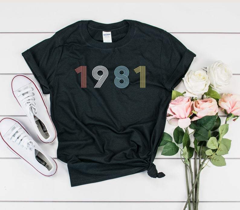 Vintage 1981 V3, Birthday Shirt, Birthday Gifts Idea, Gift For Her For Him Unisex T-Shirt KM0804