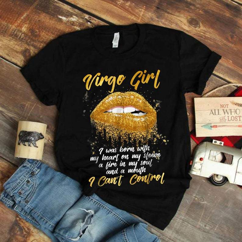 Vintage Virgo Girl, I Can't Control, Virgo Birthday, Astrology Shirt, Birthday Gift For Her Unisex T-Shirt