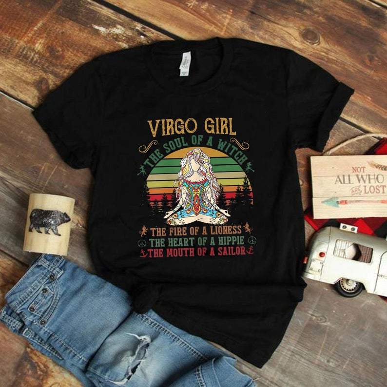 Vintage Virgo Girl, I'm A September Girl, Virgo Birthday, Astrology Shirt, Birthday Gift For Her Unisex T-Shirt