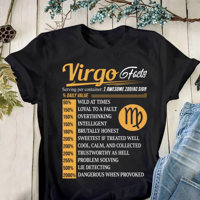 Virgo Shirt, Zodiac Shirt, Virgo Facts, Virgo Birthday, Astrology Shirt, Birthday Gift For Her Unisex T-Shirt