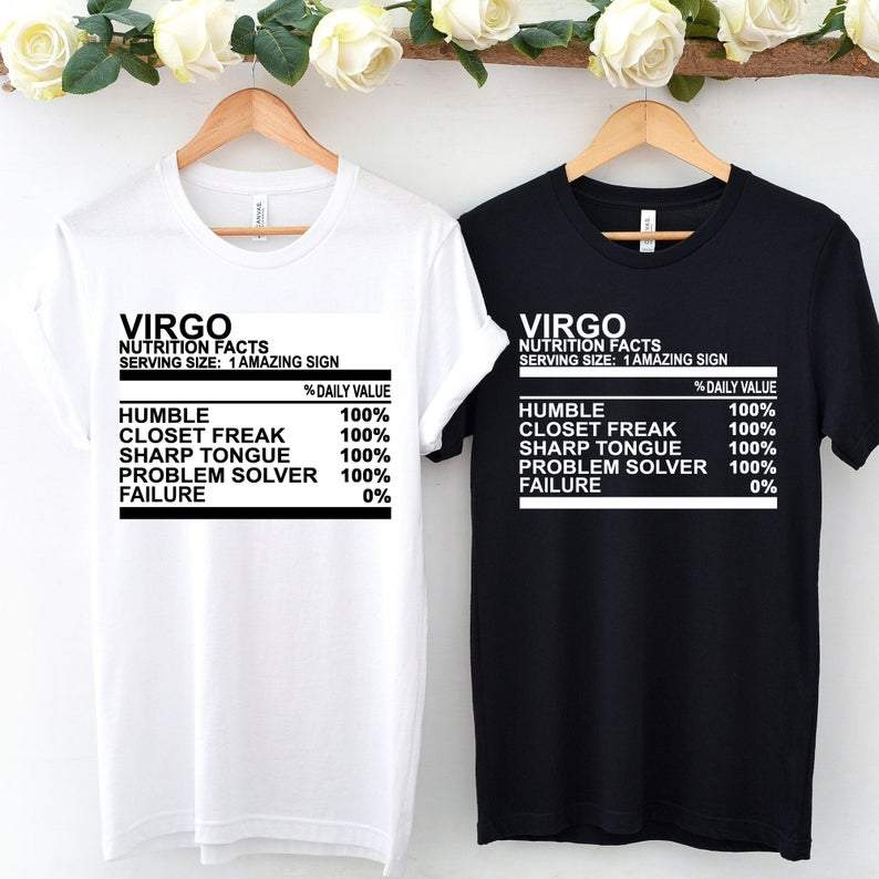 Virgo Shirt, Zodiac Shirt, Virgo Facts, Virgo Birthday, Astrology Shirt, Birthday Gift For Her V2 Unisex T-Shirt
