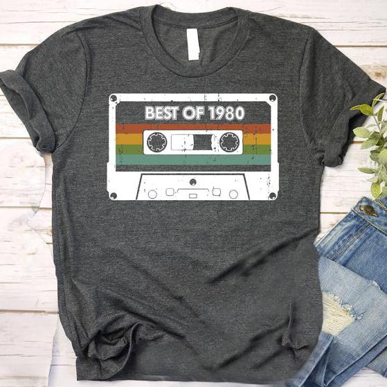 40th birthday gift 1980 cassette shirt ‘ GST funny shirts, gift shirts