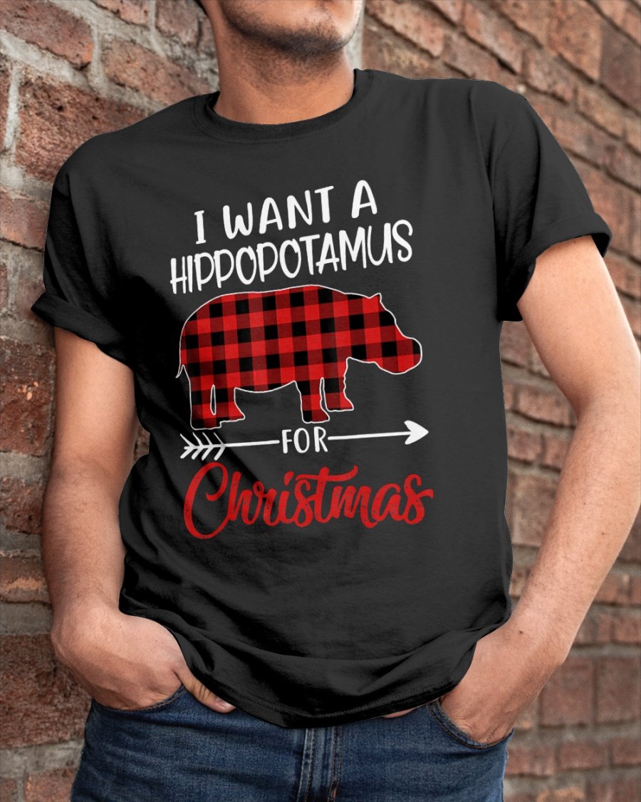 Christmas gifts ? I want a hippopotamus for christmas plaid buffalo shirt ? GST