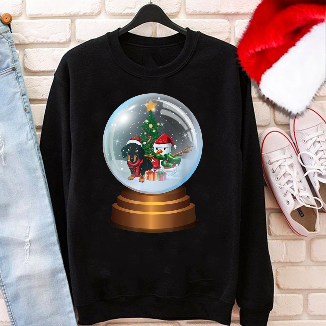 Dachshund in snowball weinerful christmas doxie lover sweater giftfs for dog lovers ? GST