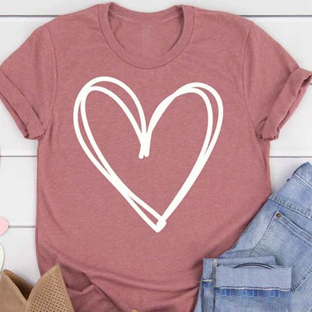 G1-day simple heart shirt for women ' GST funny shirts, gift