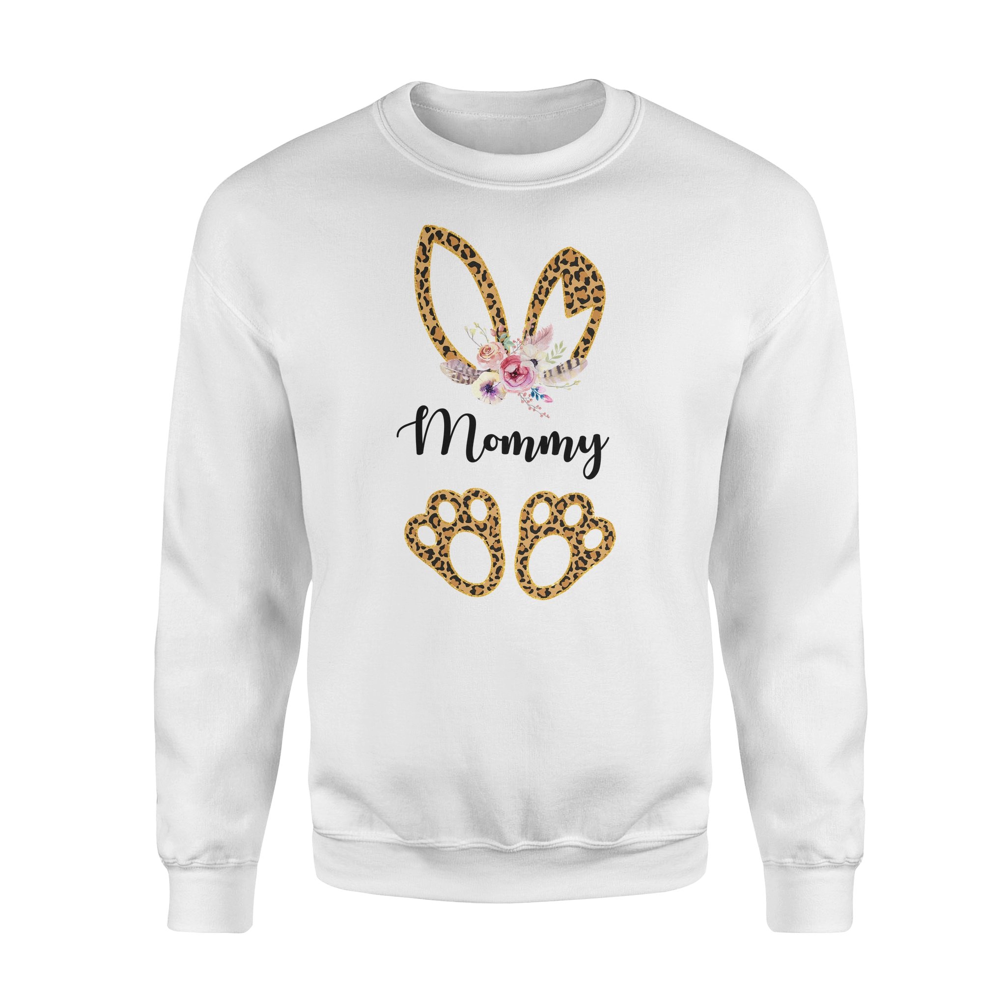 Mommy Bunny Easter Leopard Sweatshirt funny shirts, gift shirts