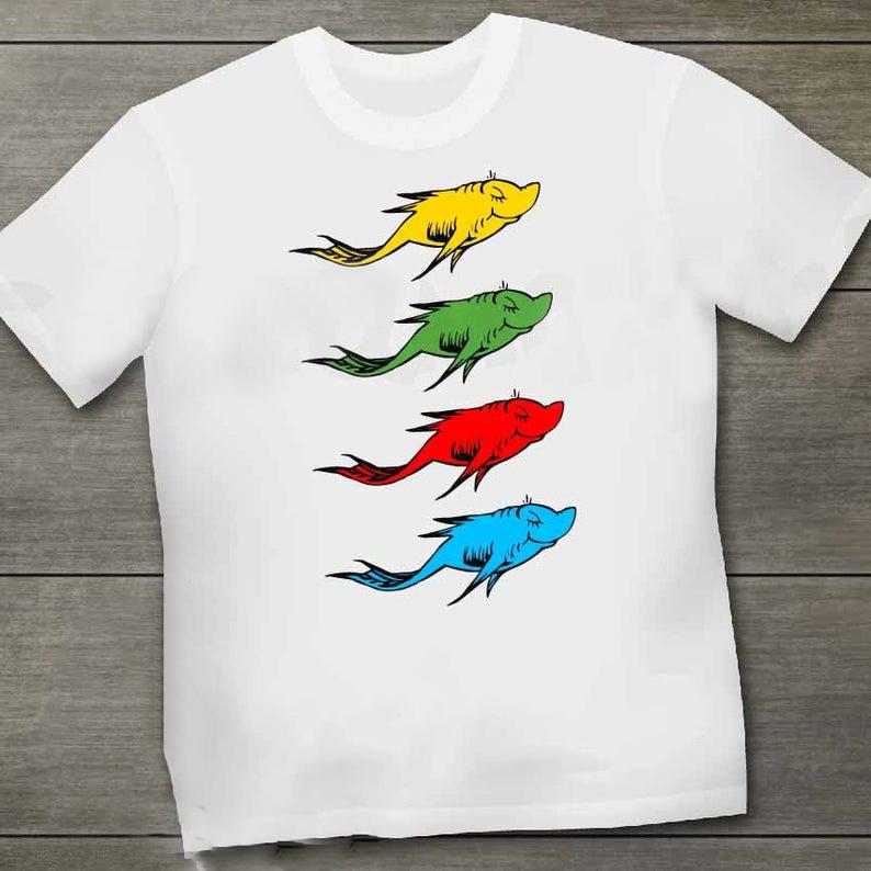 One fish two fish red fish blue fish shirt ? GST