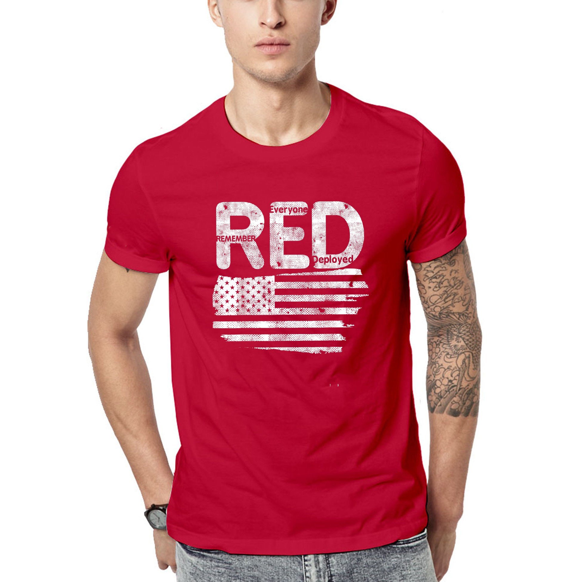 Red friday Tshirt, US flag remember everyone veteran deployed red Friday Tshirt ? GST