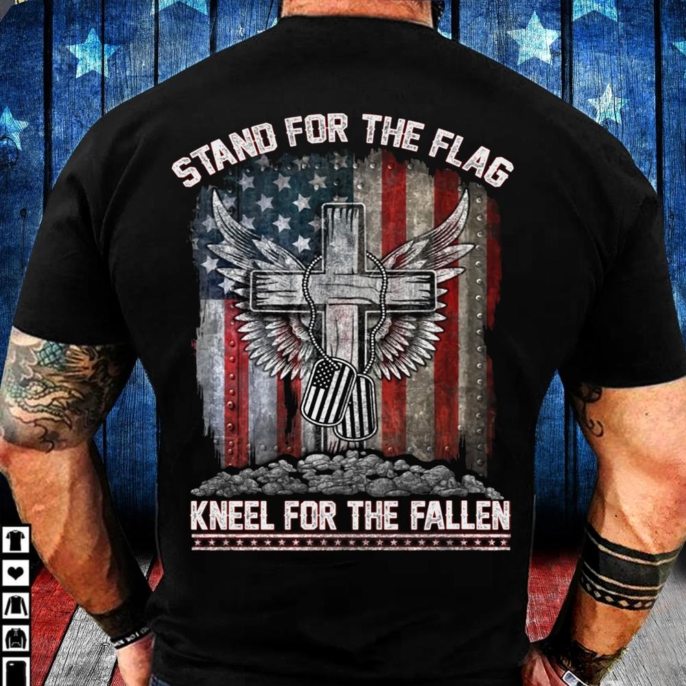Stand For The Flag Kneel For The Fallen Military Shirt ? Veteran Shirt