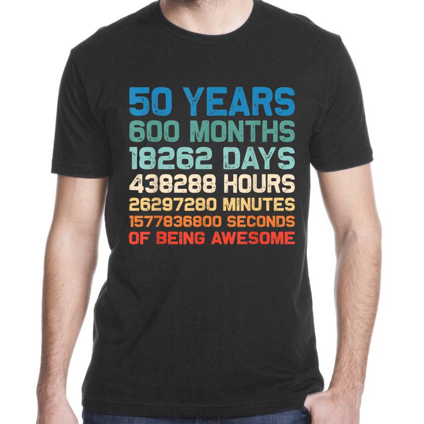 Vintage 1969 50th birthday 50 years old 600 months tshirt gift ? GST