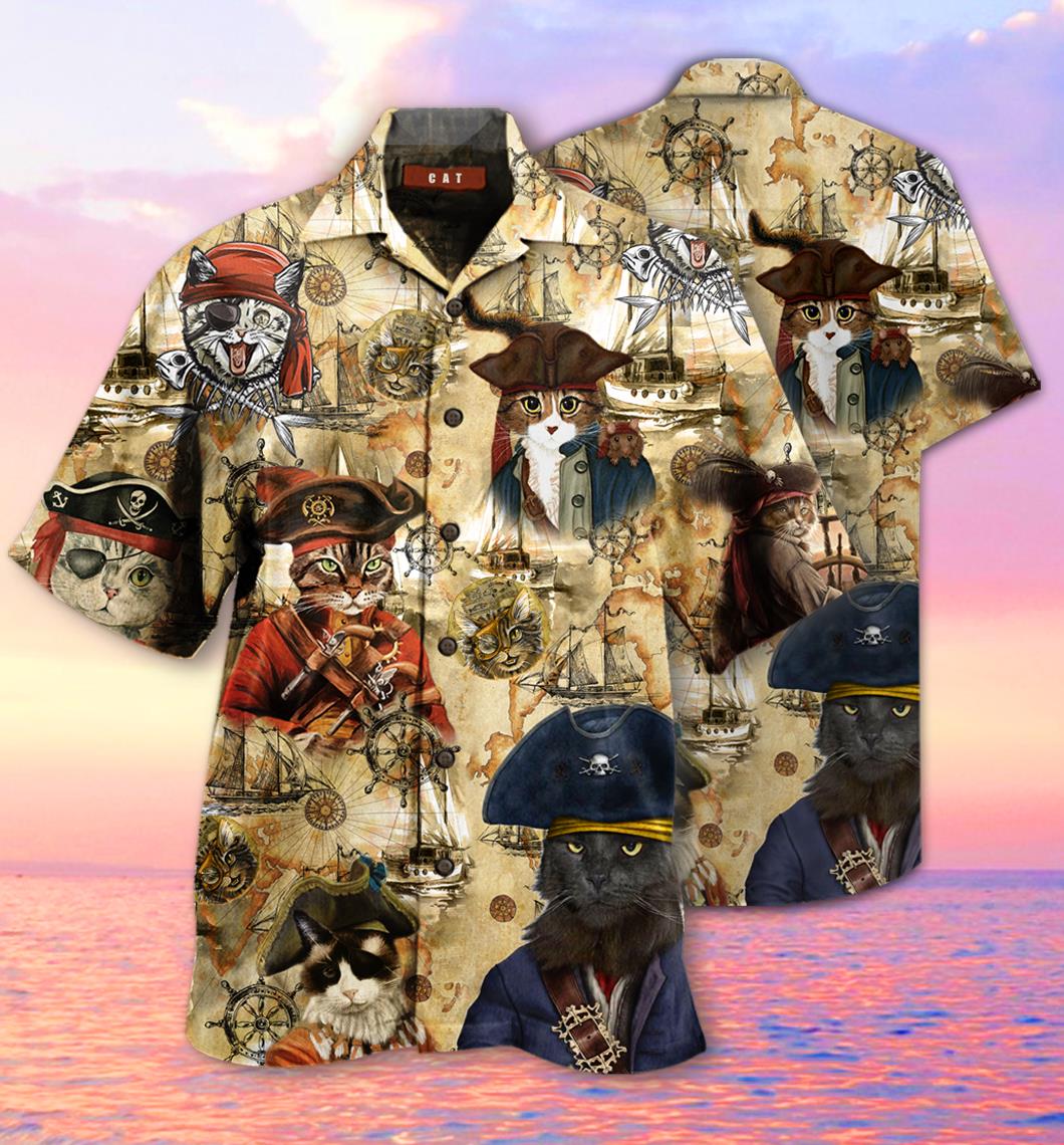 Amazing Pirate Cat Hawaiian Shirt Pre10067