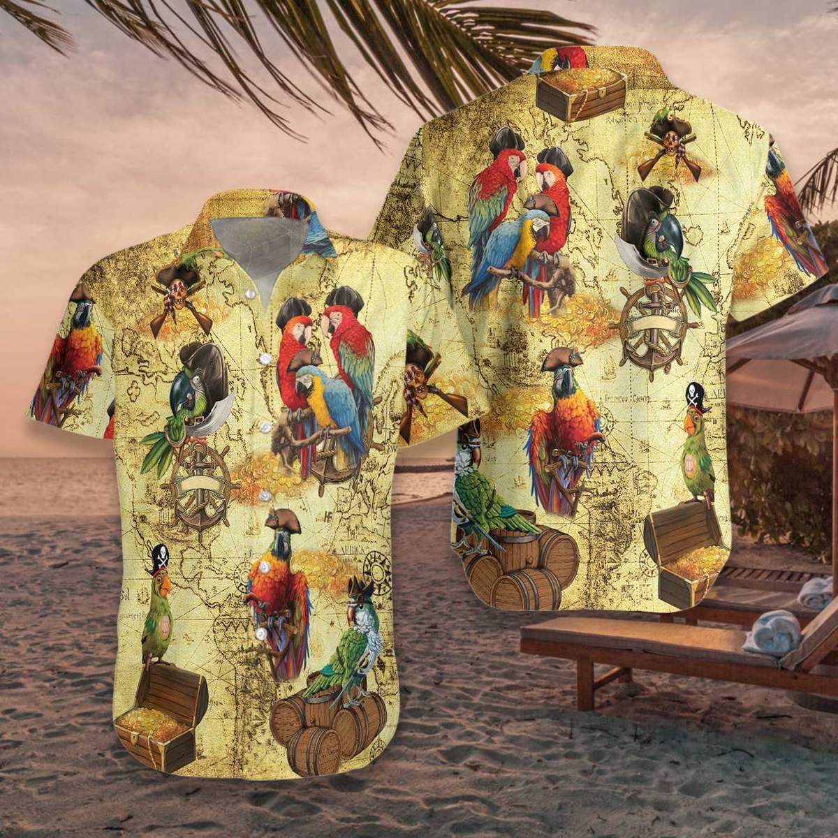 Amazing Pirate Parrots Hawaiian Shirt Pre11281