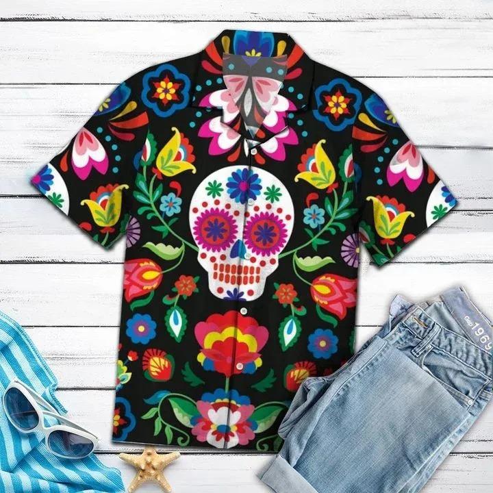 Amazing Sugar Skull Hawaiian Shirt Pre13663