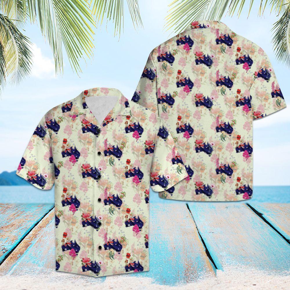 Australia Floral Hawaiian Shirt Pre13611