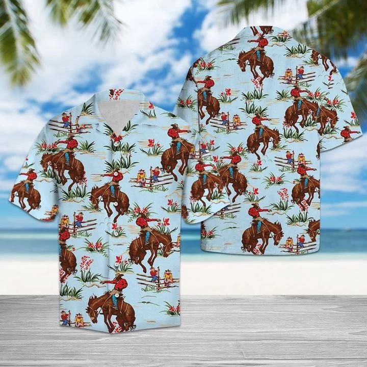 Awesome Cowboy Hawaiian Shirt Pre13567