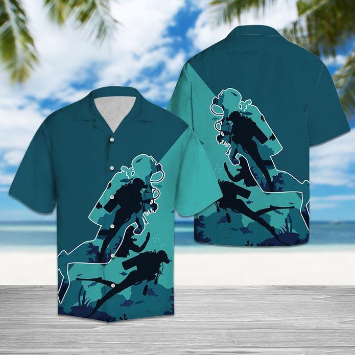 Awesome Scuba Diving Hawaiian Shirt Pre10589