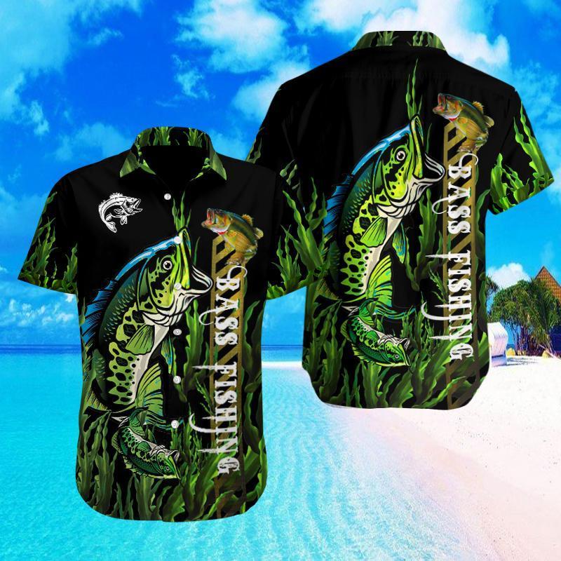 Bass Fishing Hawaiian Shirt Pre10112, Hawaiian shirt, beach shorts,  One-Piece Swimsuit, Polo shirt, funny shirts, gift shirts, Graphic Tee »  Cool Gifts for You - Mfamilygift
