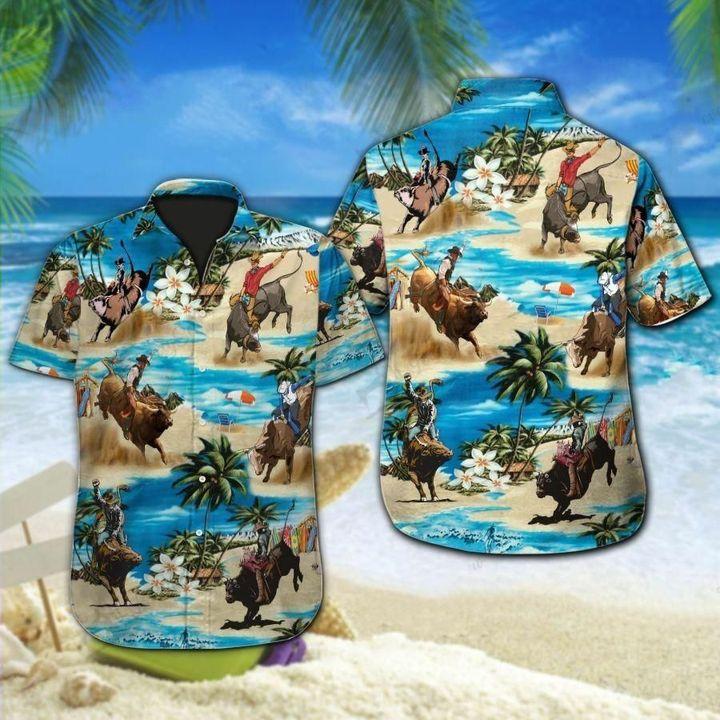 Bull Riding Hawaiian Shirt Pre10098