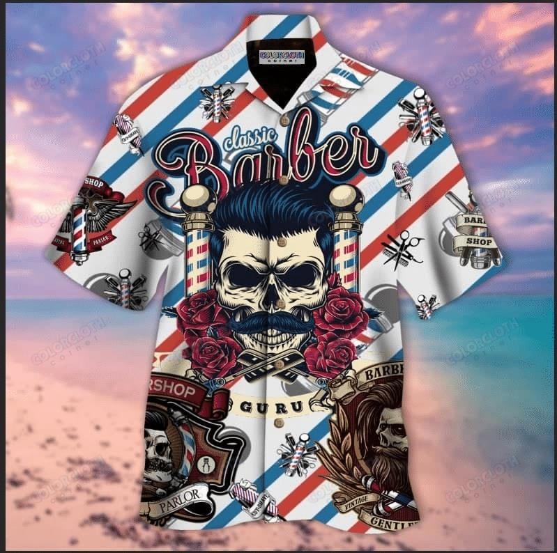 Classic Barber Hawaiian Shirt Pre10851