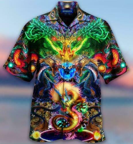 Colorful Dragon Armor Hawaiian Shirt Pre13325