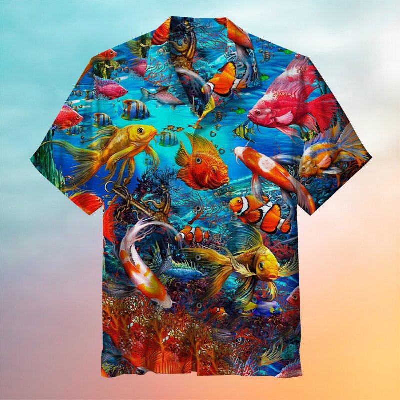 Colorful Fishes Hawaiian Shirt Pre11185