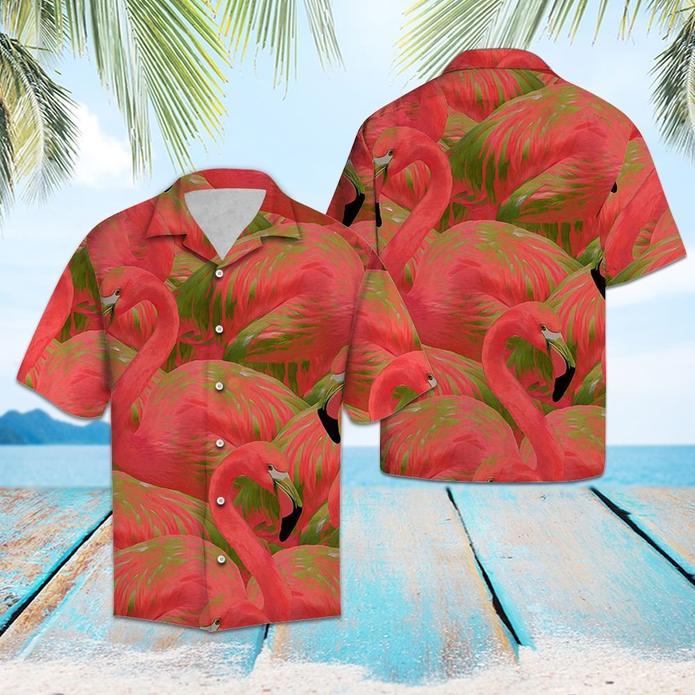 Colorful Flamingo Hawaiian Shirt Pre10710