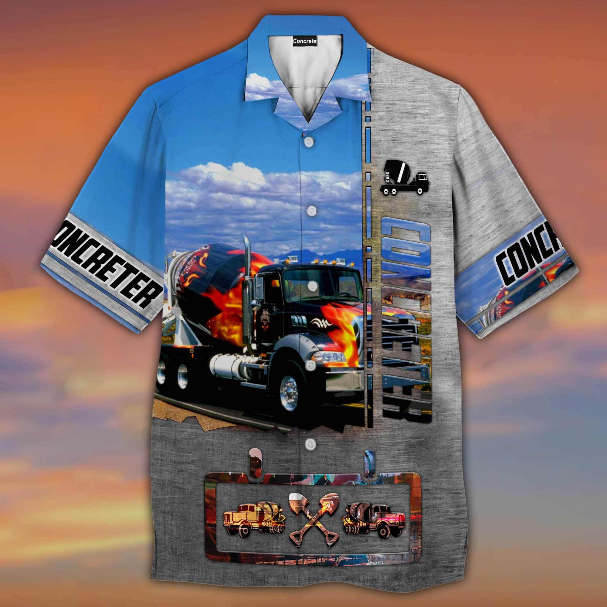 Concreter Mixer Car Hawaiian Shirt Pre11231