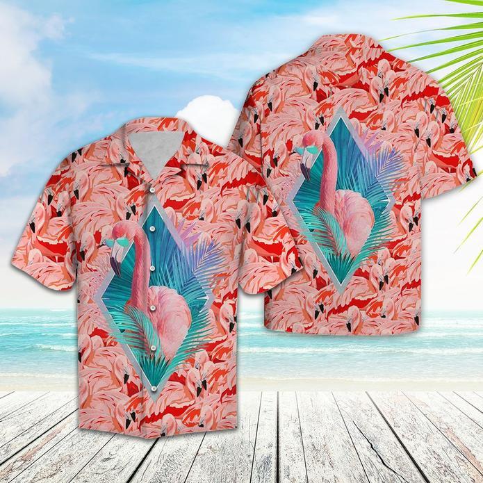Cute Flamingo Hawaiian Shirt Pre10419