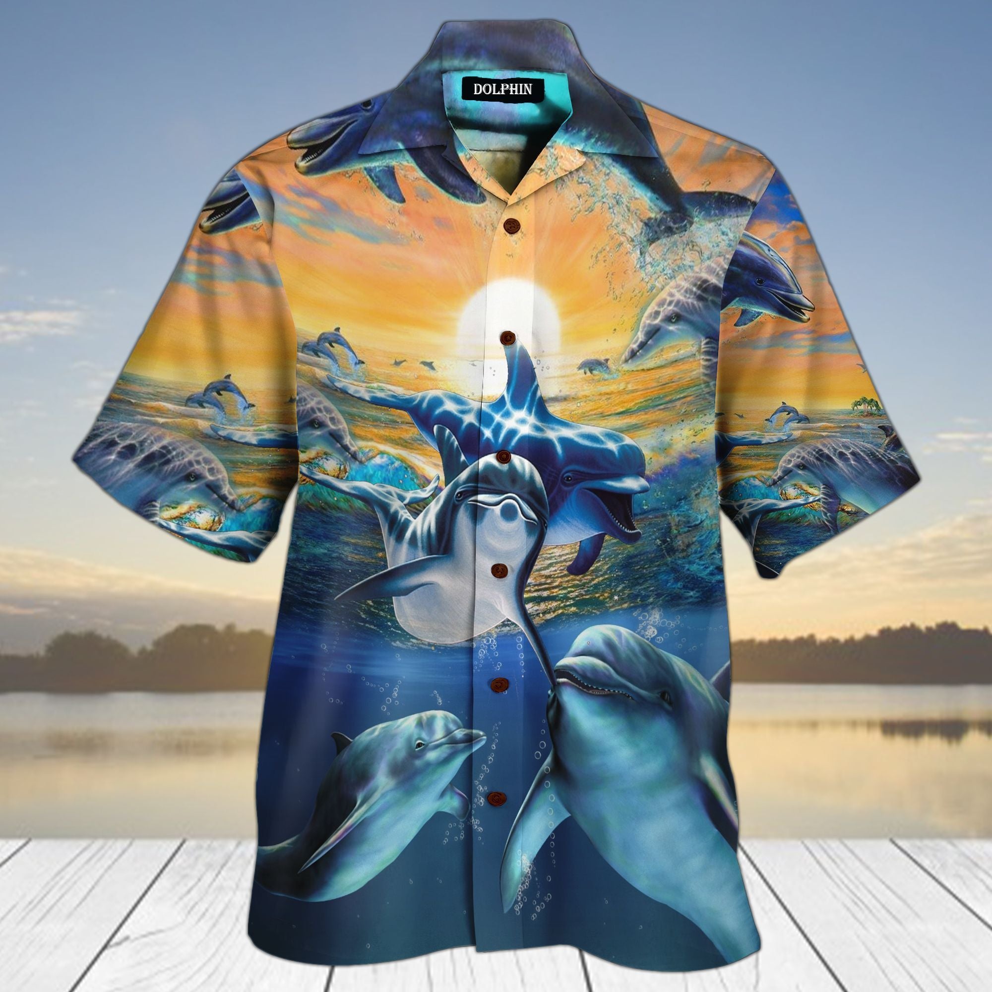 Dolphin Deep Sea Hawaiian Shirt Pre11368