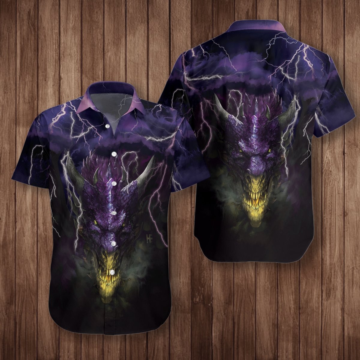 Dragon Head Lightning Hawaiian Shirt Pre13289