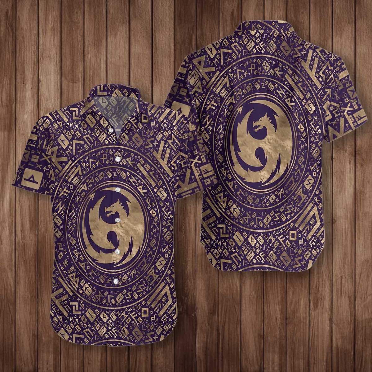 Dragon Symbol Hawaiian Shirt Pre13259