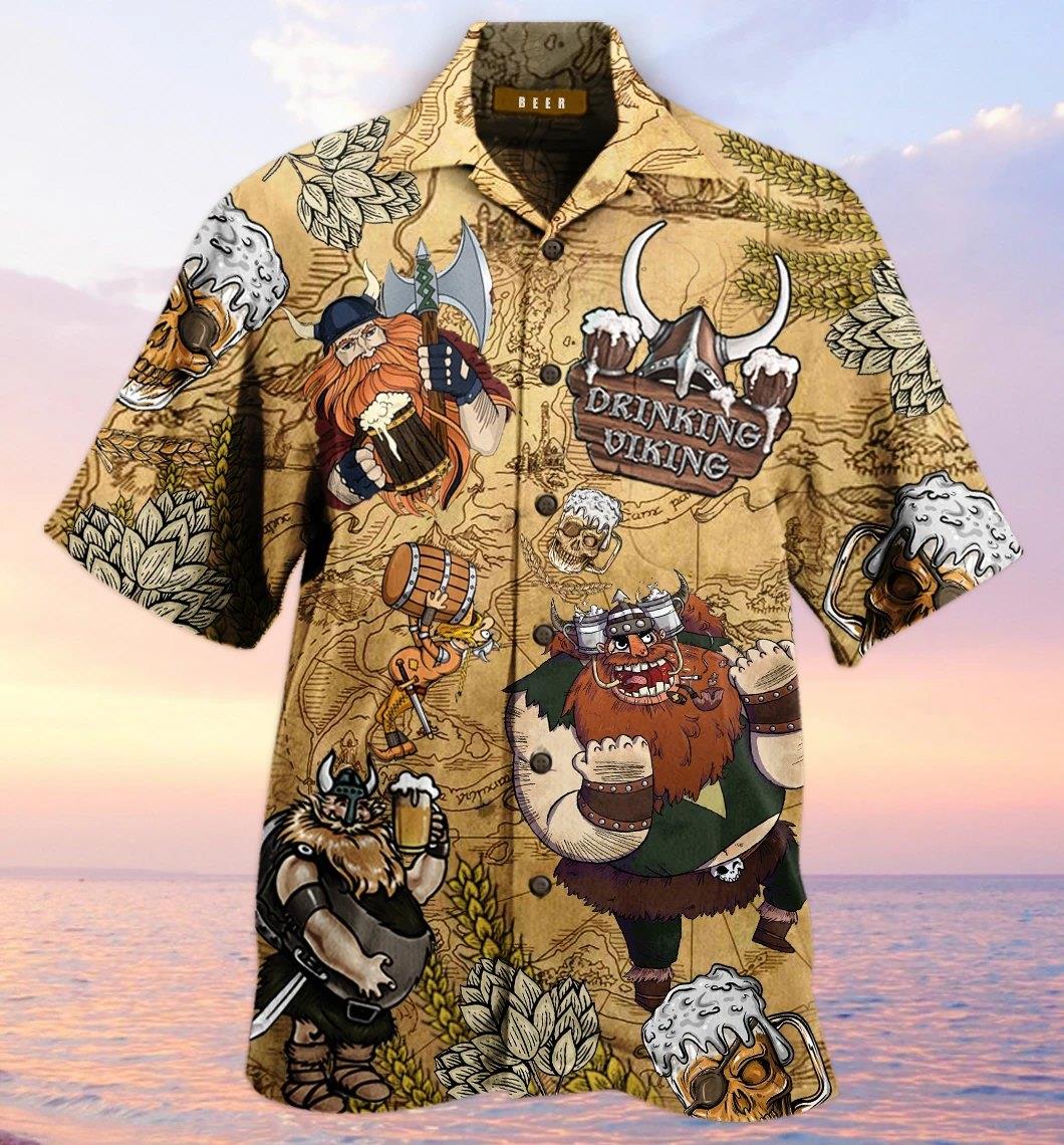 Drinking Viking Hawaiian Shirt Pre13193