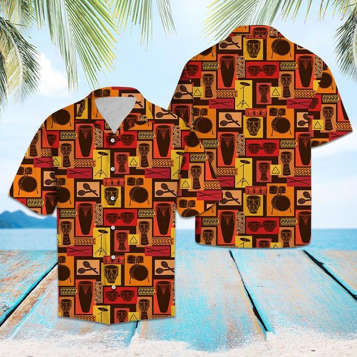 Drums Percussion Sets Hawaiian Shirt Pre10846