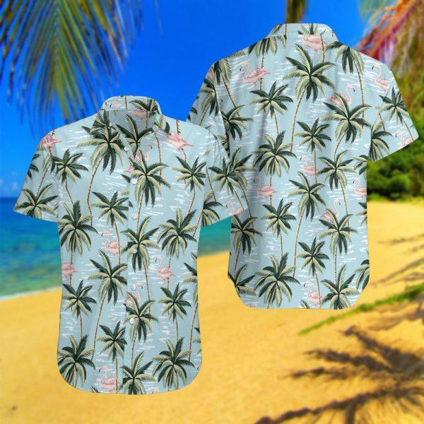 Flamingo And Palm Tree For Men For Women Hw4451 Hawaiian Shirt Pre11176