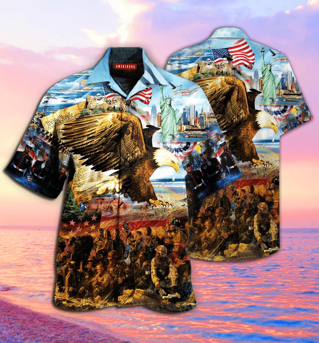 Freedom Isnt Free Eagle American Independence Day Hawaiian Shirt Pre11888