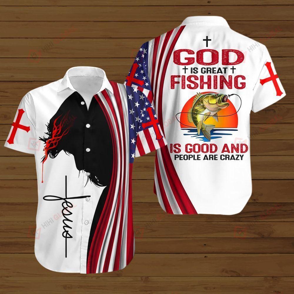 God Fishing Hawaiian Shirt Pre13056