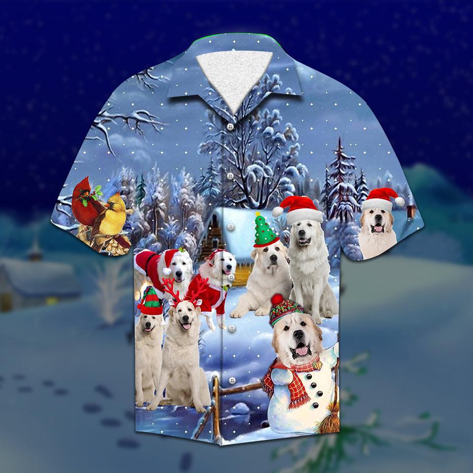 Great Pyrenees Christmas Hawaiian Shirt Pre13038