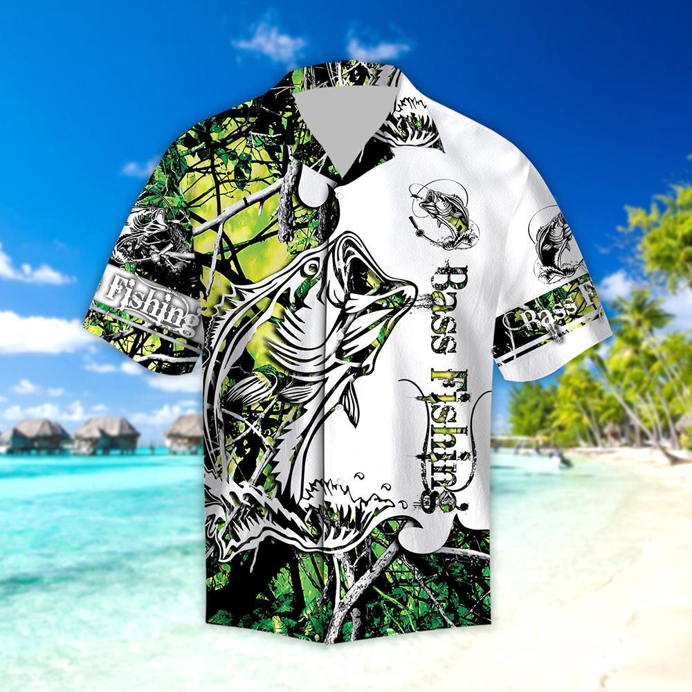 Green Bass Fishing Hawaiian Shirt Pre13040