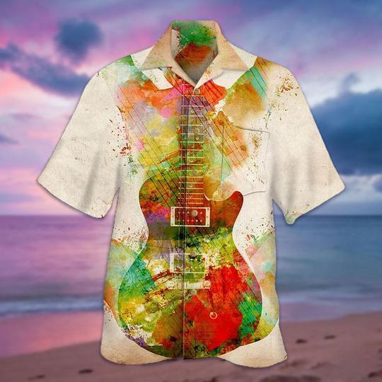 Guitar Girl Hawaiian Shirt Pre11848