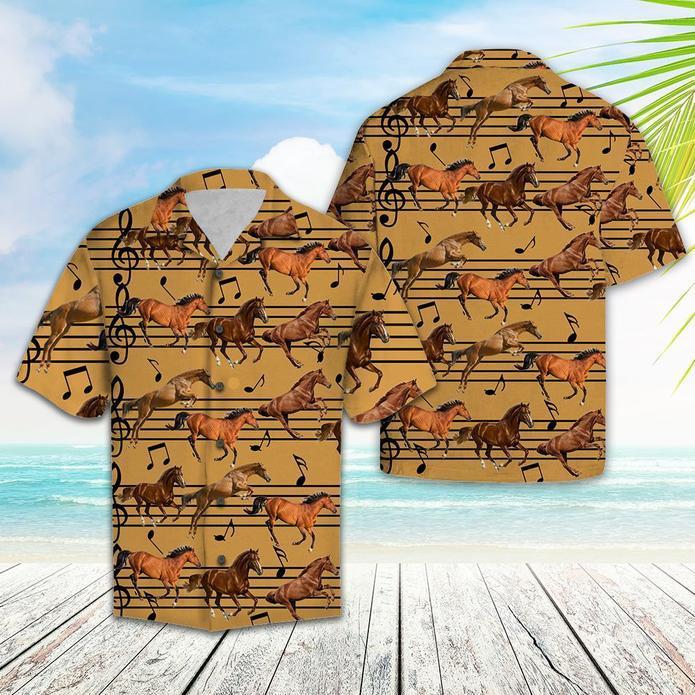 Horse Love Music Hawaiian Shirt Pre12873