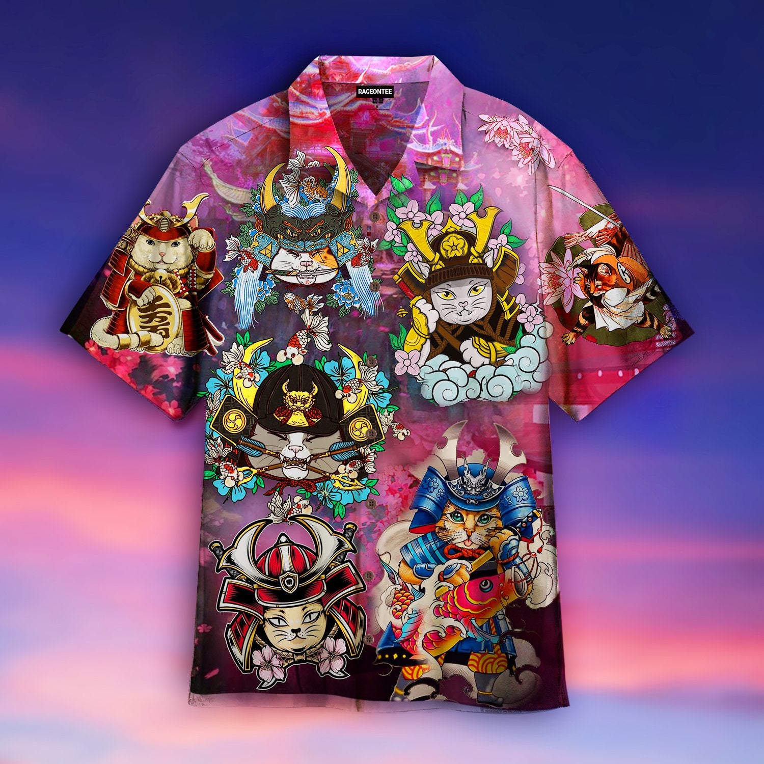 I Will Become A Samurai Cats Hawaiian Shirt Pre11290